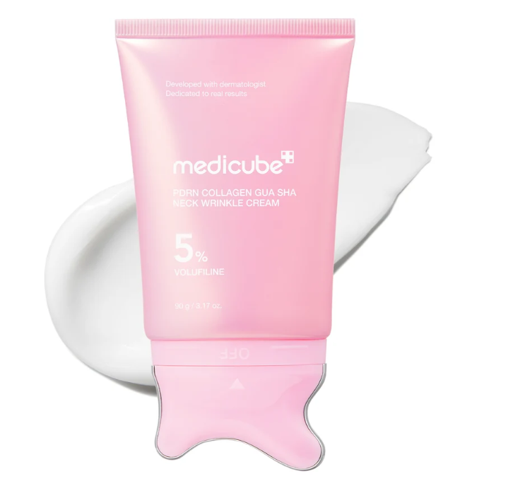 Crema antiarrugas para el cuello con colágeno PDRN y gua sha